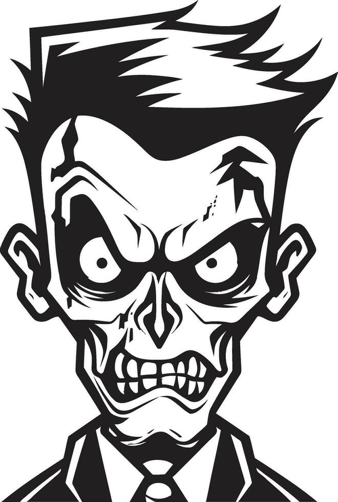 Spectral Sidekick Zombie Mascot Icon Zombie Mate Mascot Vector Illustration