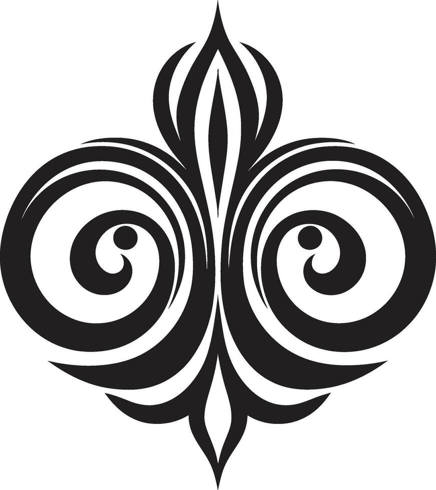 Chic Abstract Vector Design Swirling Calligraphic Decorative Element