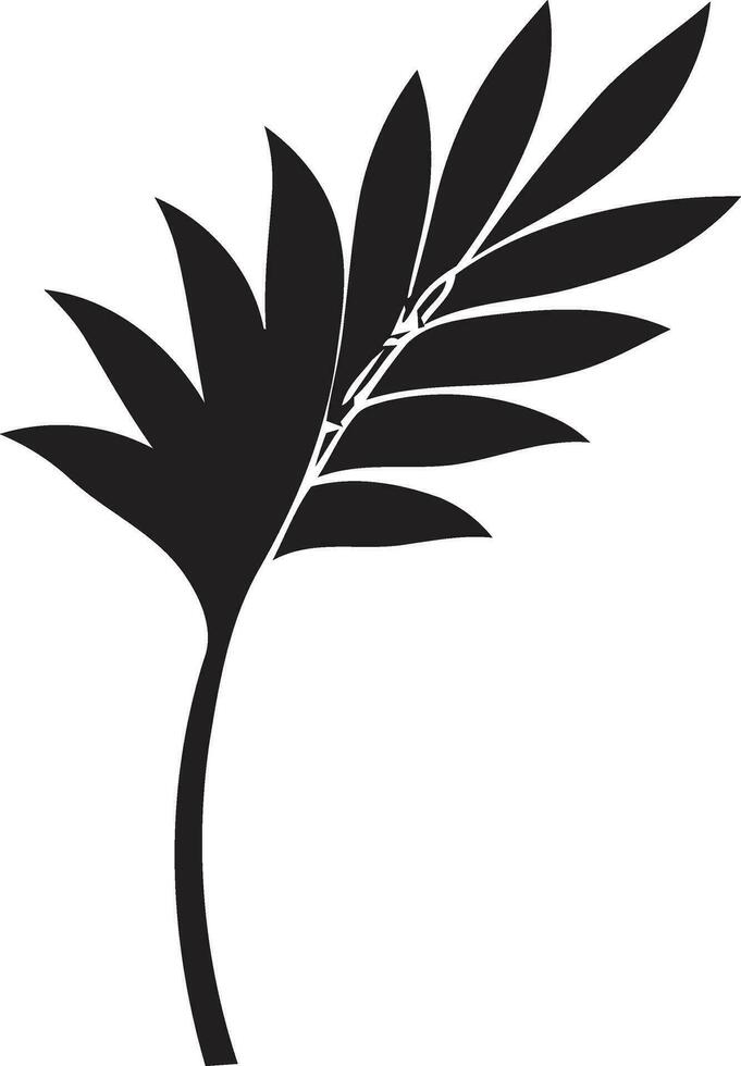 Lush Floral Haven Vector Design Tropical Garden Wonder Black Icon