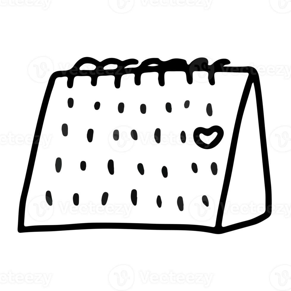 Calendar and love icon transparent background png
