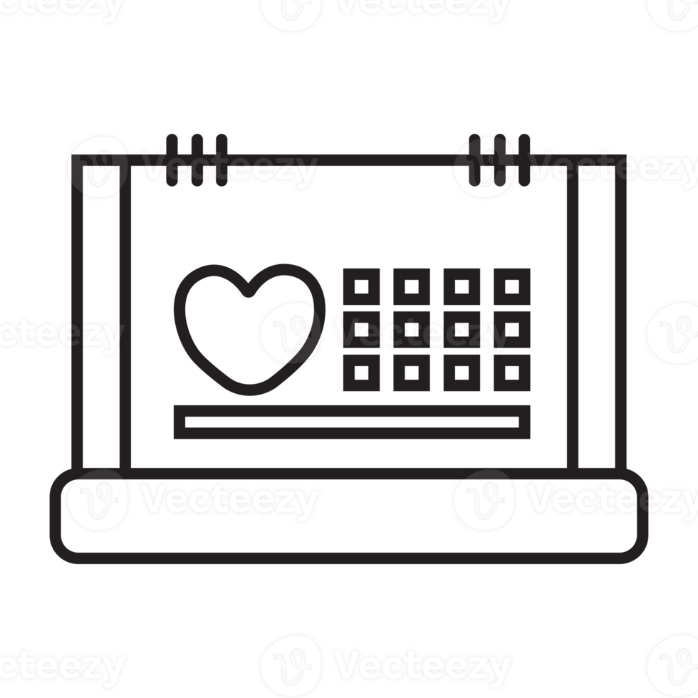 Calendar and love icon transparent background 35007618 PNG