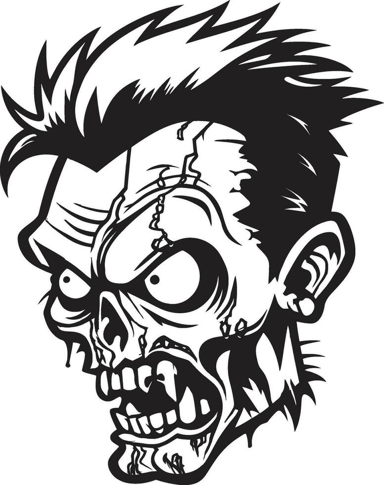 Cadaverous Comrade Zombie Mascot Icon Zombie Crew Mascot Vector Graphic