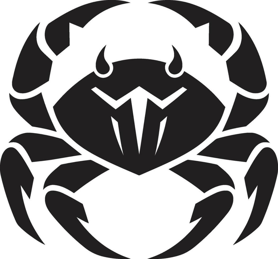 Shell Clad Sentinel Crab Design Oceanic Majesty Vector Crab Emblem