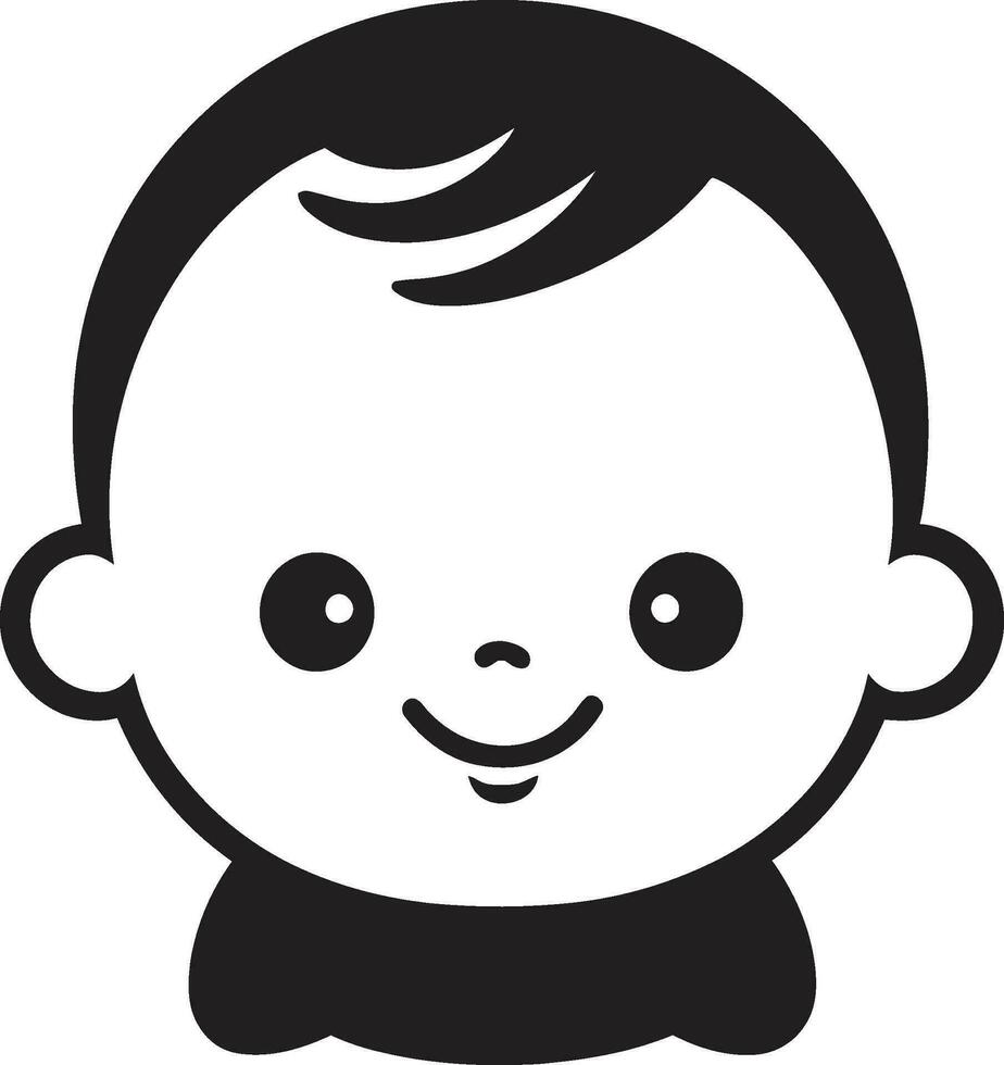 adorable himnos negro niño icono en vector minúsculo giros pequeño niño negro vector logo