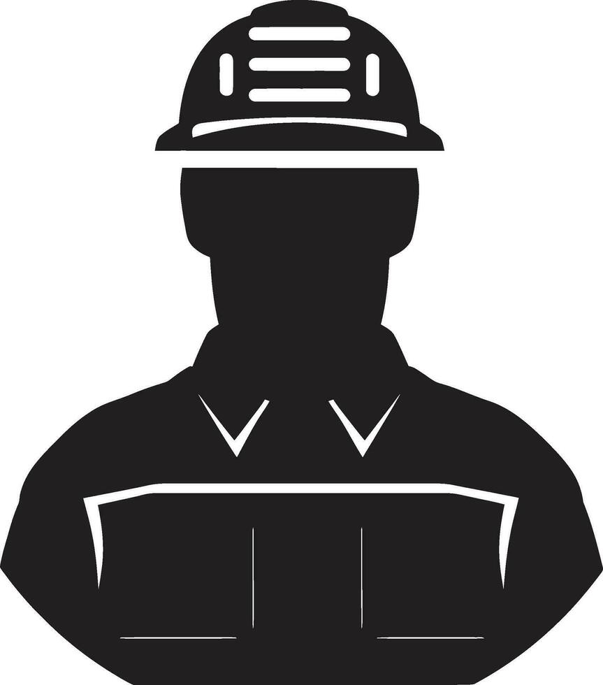 Power Worker Profile Black Icon Electrical Technician Vector Black Design