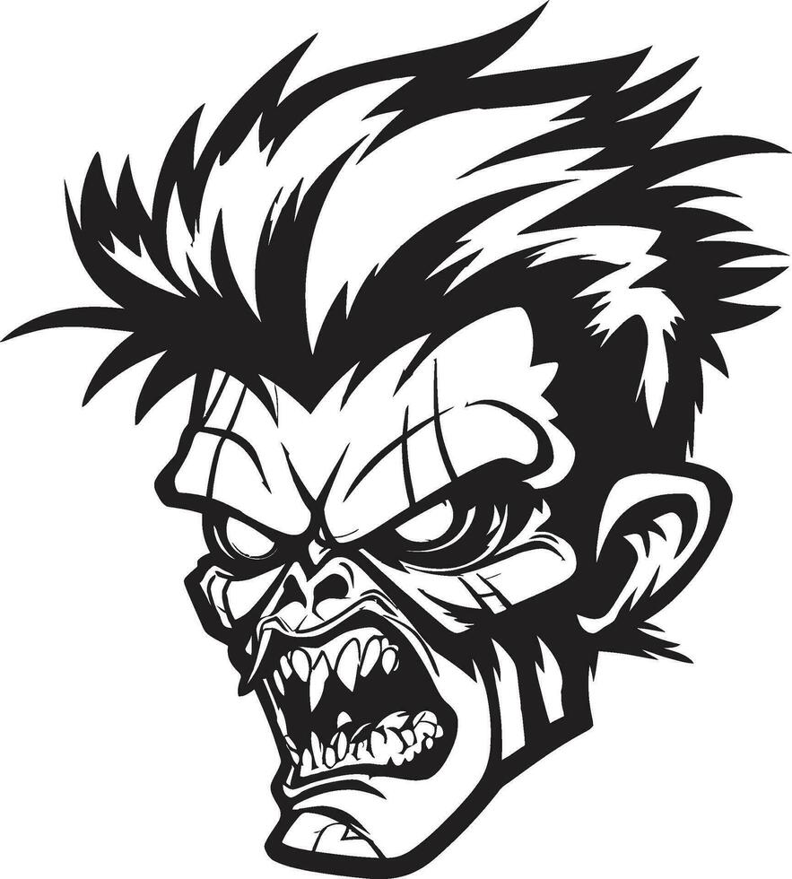 Ghastly Sidekick Zombie Mascot Design Zombie Buddy Mascot Vector Icon