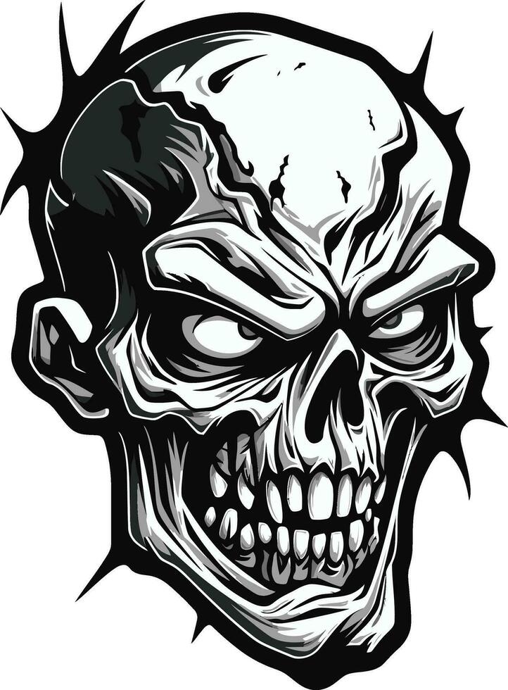 Macabre Mascot Zombie Vector Design Zombie Companion Mascot Vector Icon