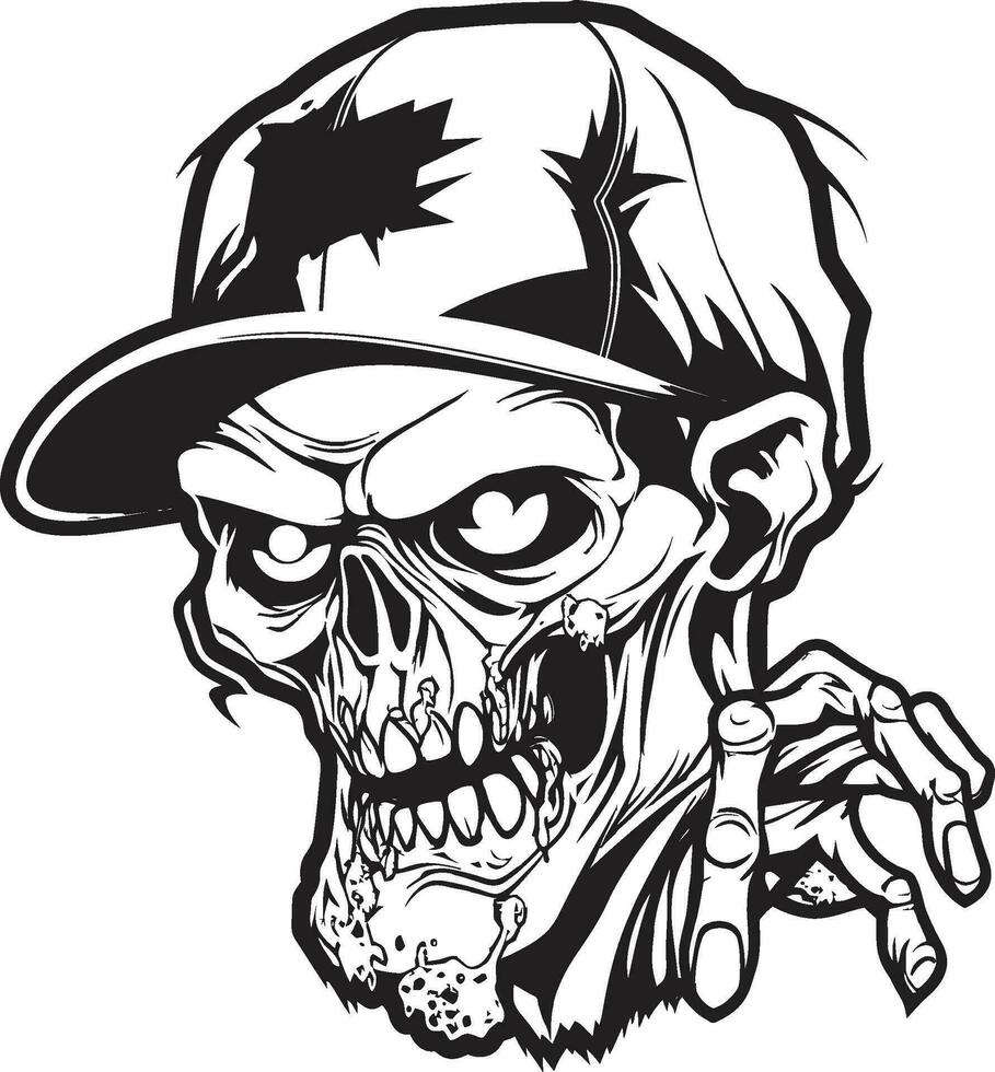 Undead Ally Zombie Mascot Ghastly Companion Mascot Vector