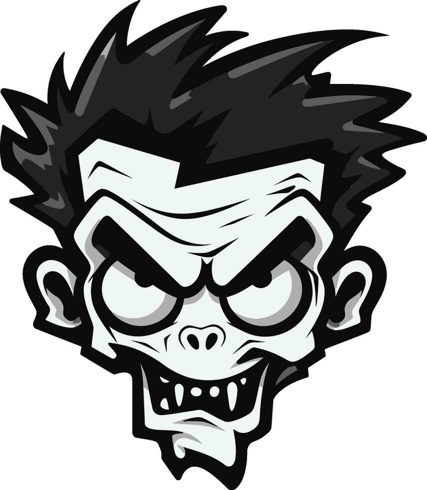 ZomBuddy Undead Mascot Vector Icon Ghoulish Guide Zombie Mascot Vector