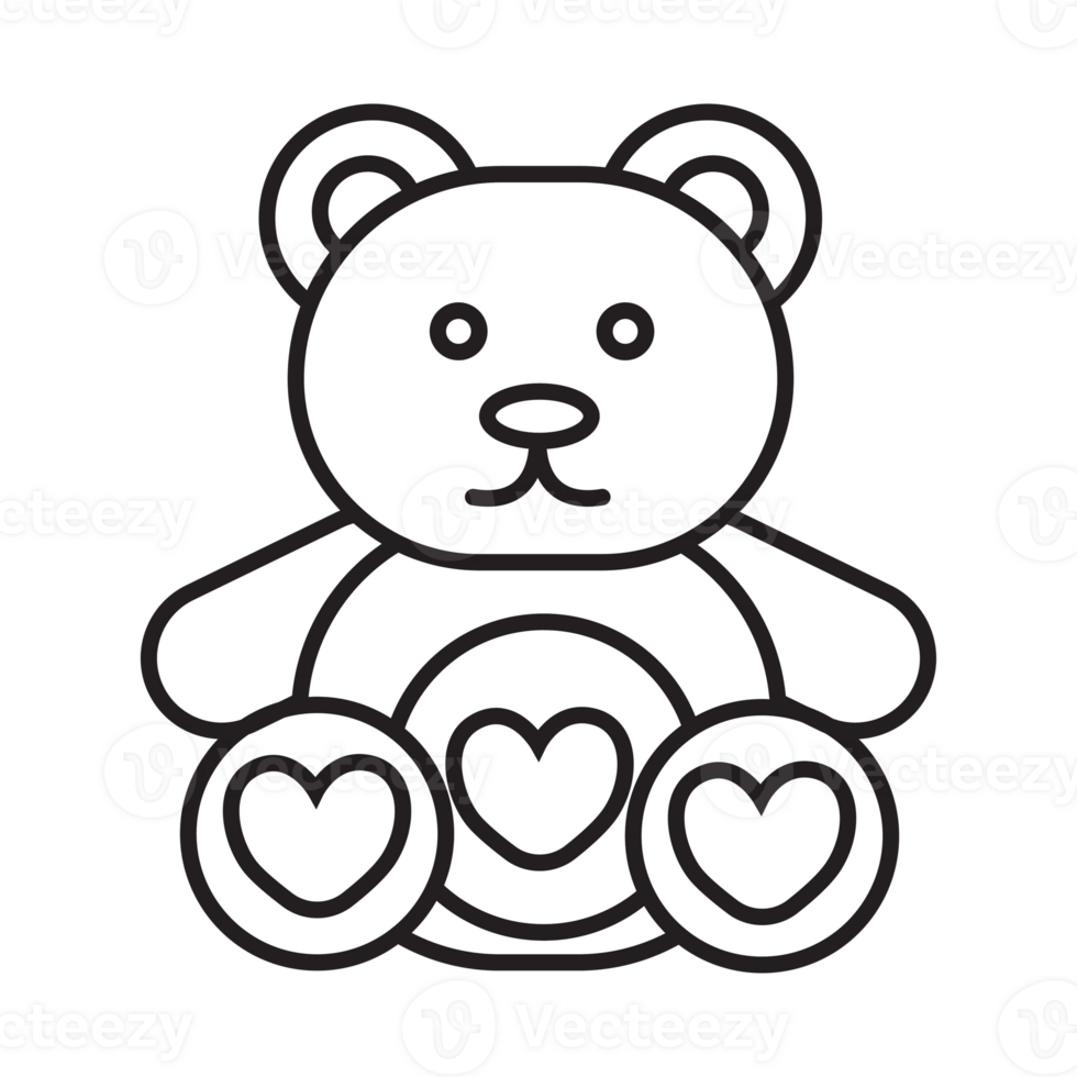 Teddy bear doll icon transparent background png