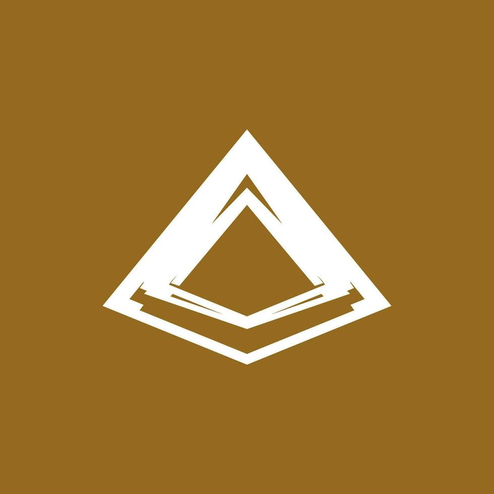 Triangle piramid icon and symbol vector template