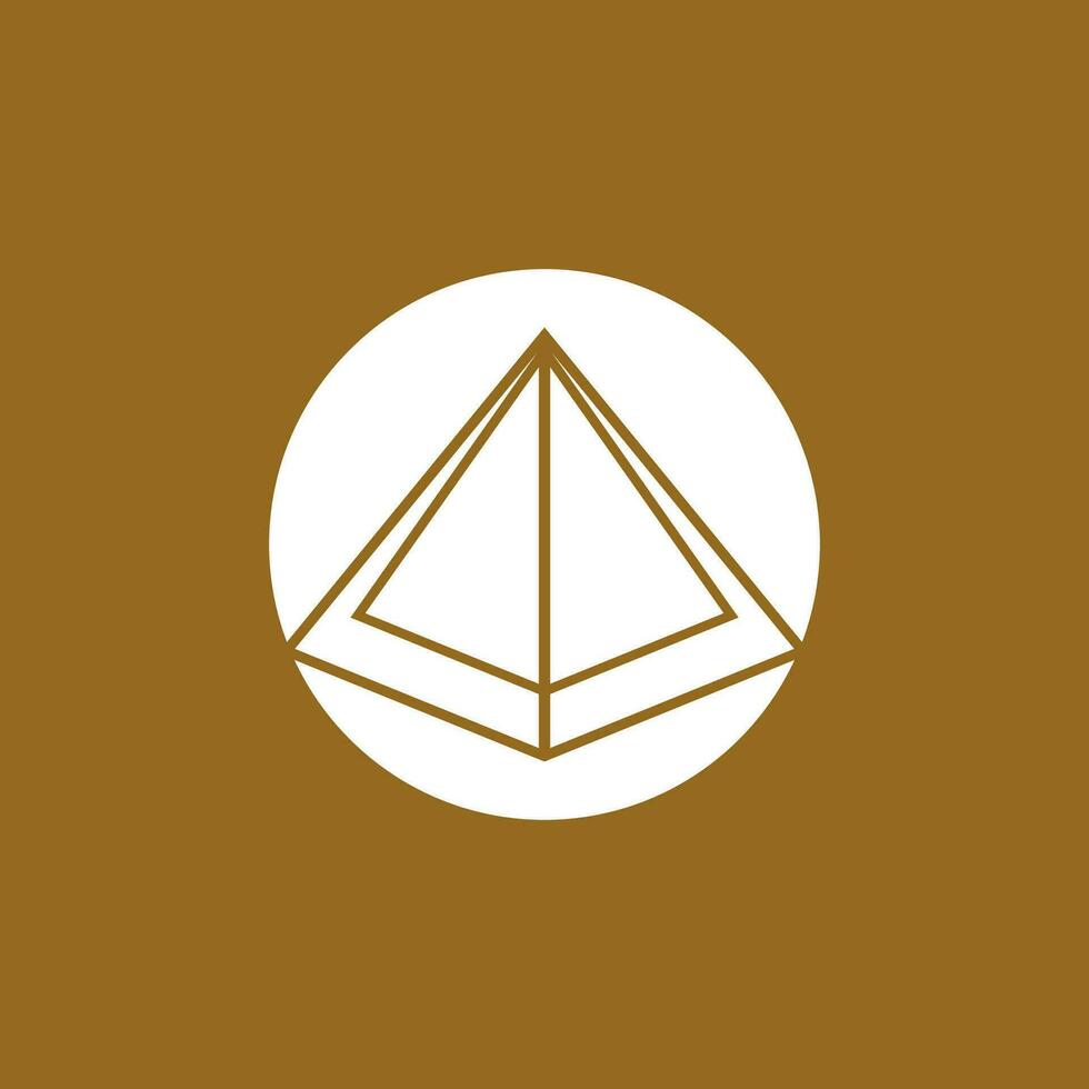 Triangle piramid icon and symbol vector template