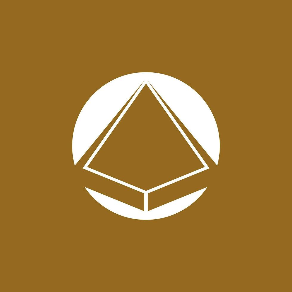 Triangle piramid icon and symbol vector template