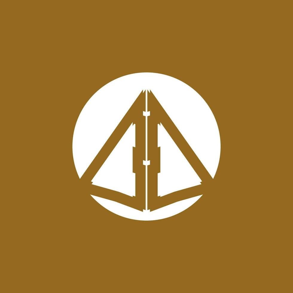 Triangle piramid icon and symbol vector template