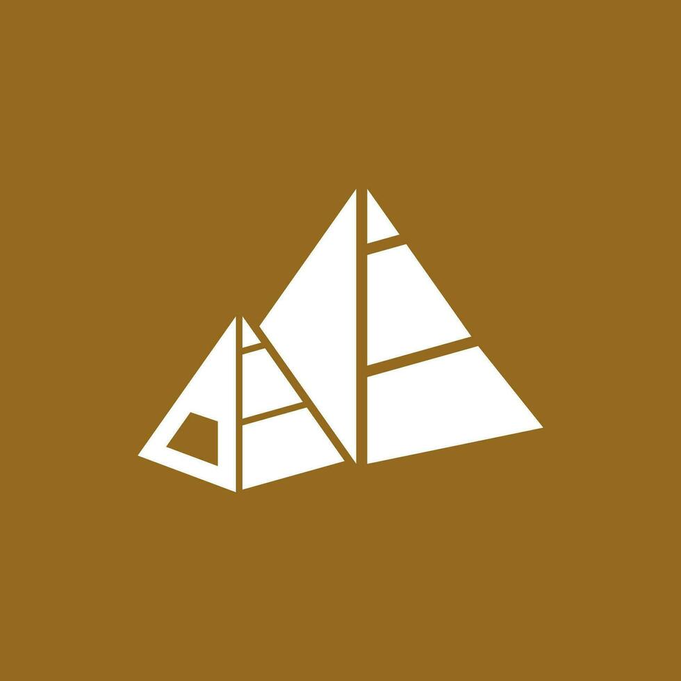 Triangle piramid icon and symbol vector template
