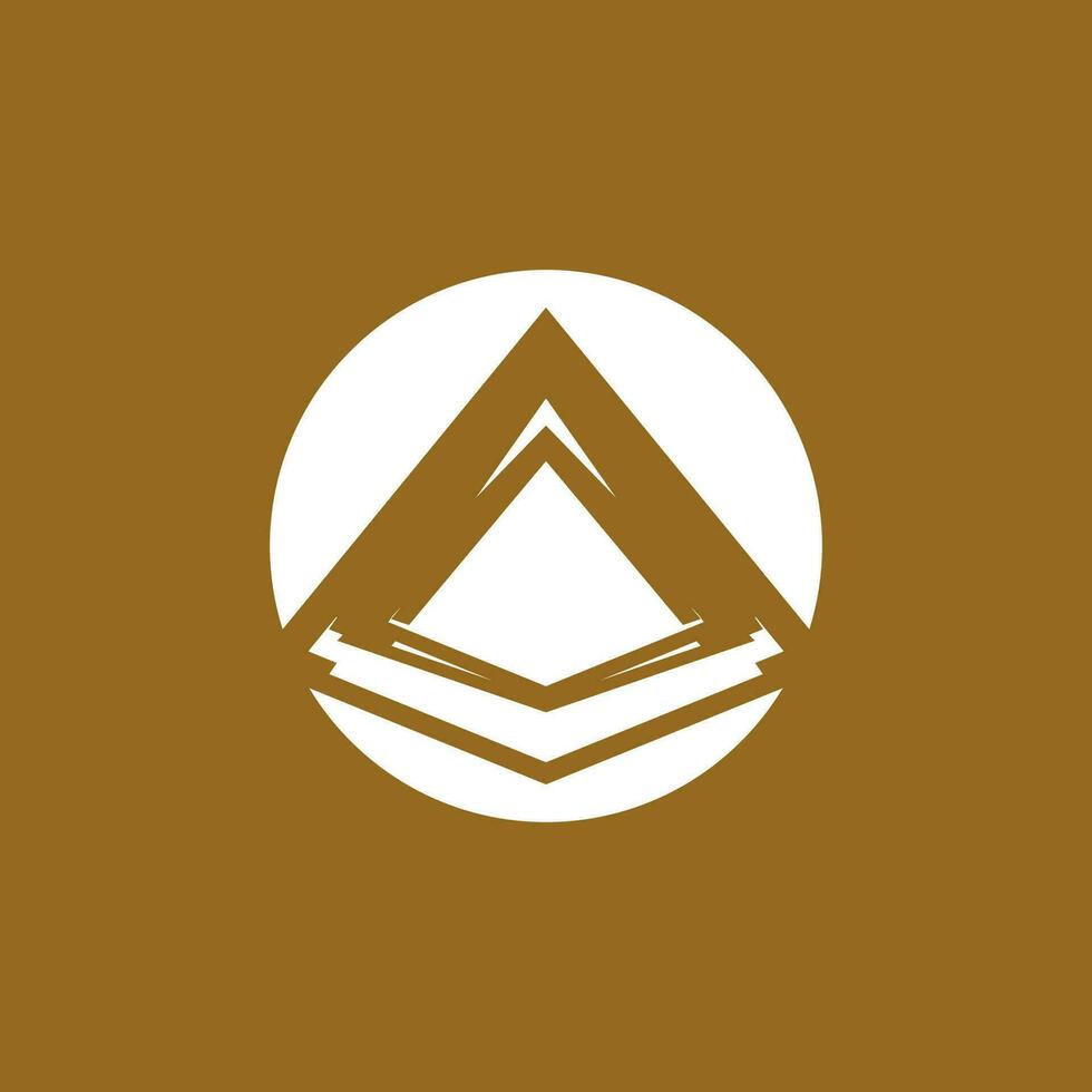 Triangle piramid icon and symbol vector template
