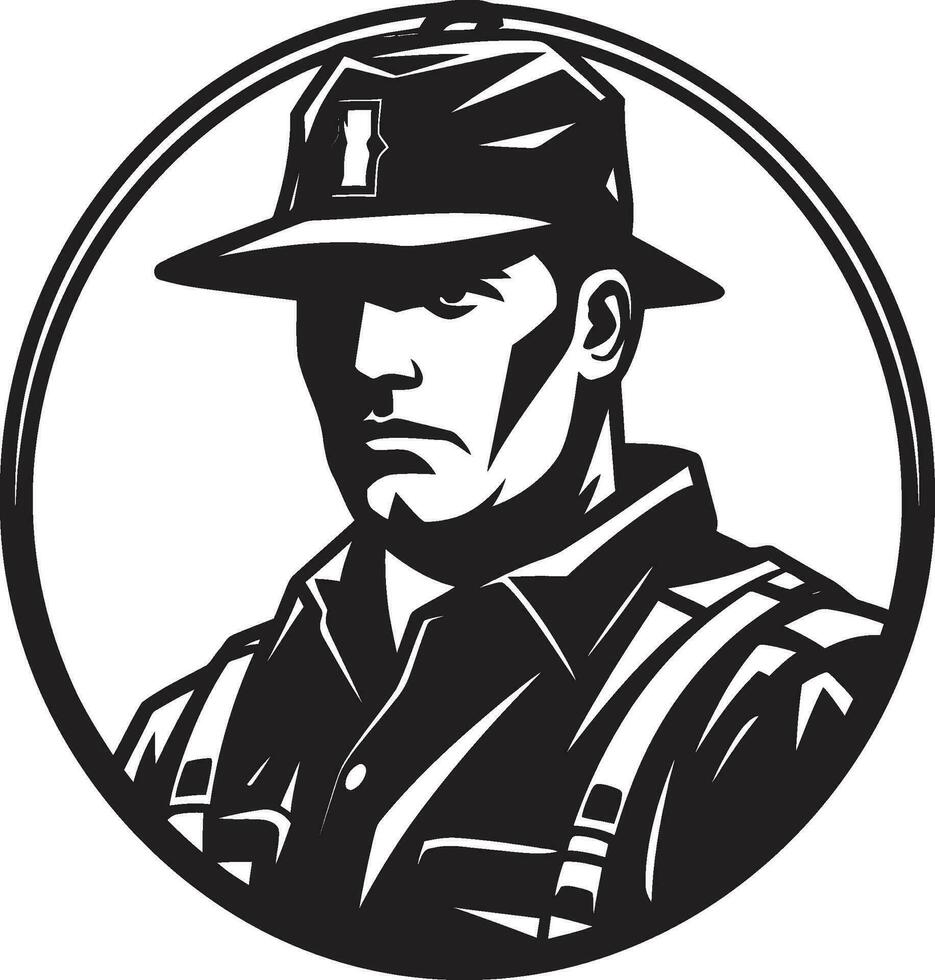 Lineman Silhouette Black Vector Design Electrician Emblem Vector Icon