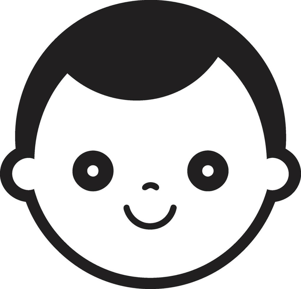 Dainty Dreams Small Child Black Logo Design Playful Wonders Black Vector Icon for Tiny Faces