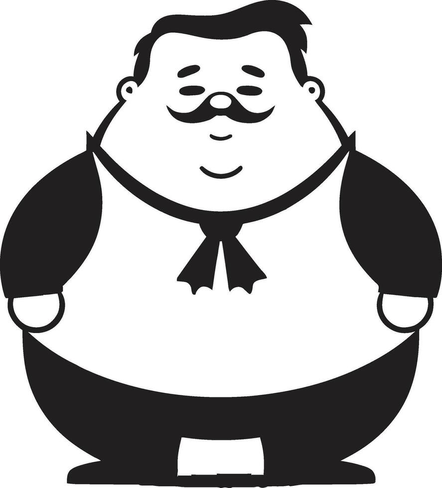 rotundo revolución oscuro vector logo para gordura redondo rebelde icónico negro logo diseño para obesidad Abogacía