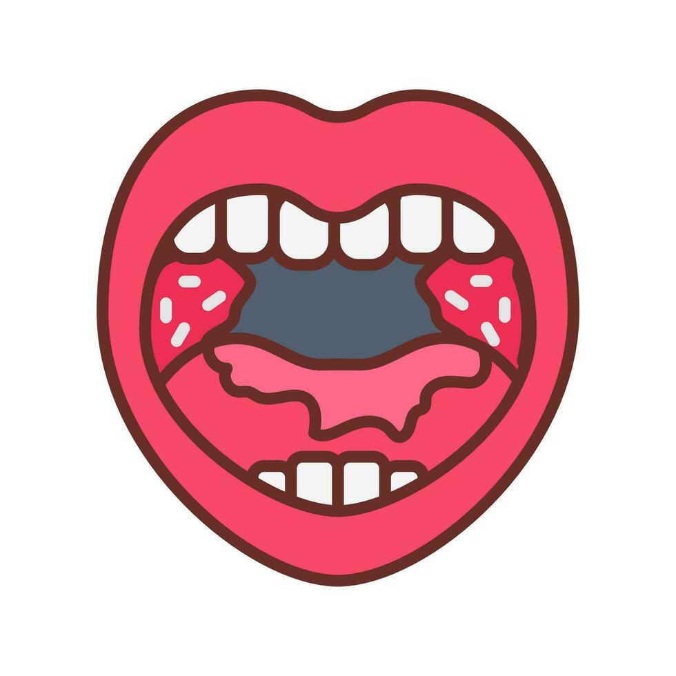 Tonsil icon in vector. Logotype vector