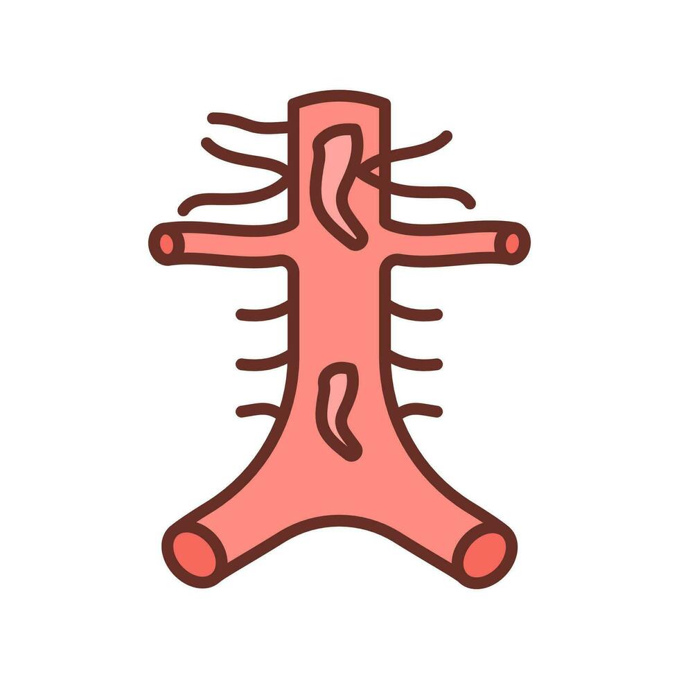 Abdominal Arteries icon in vector. Logotype vector