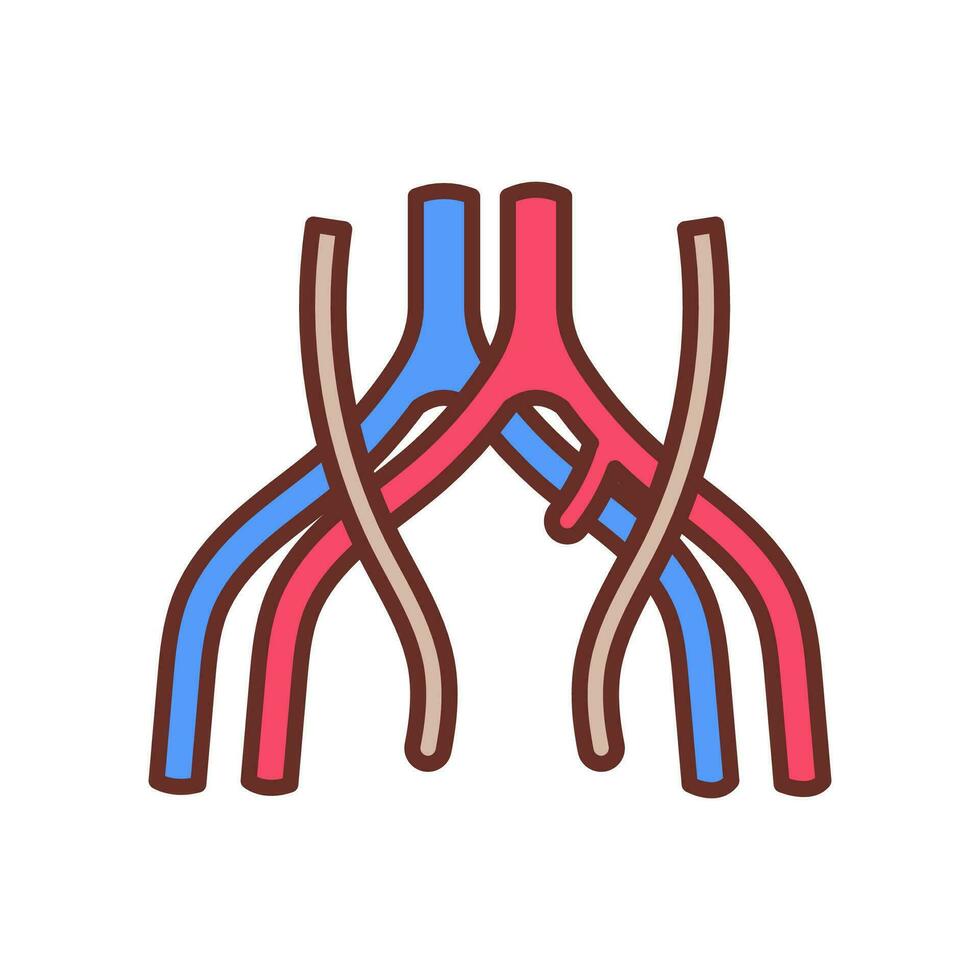 Common Iliac Vein icon in vector. Logotype vector