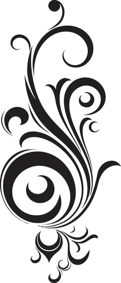 Swirling Calligraphic Vector Art Intricate Decorative Vector Emblem