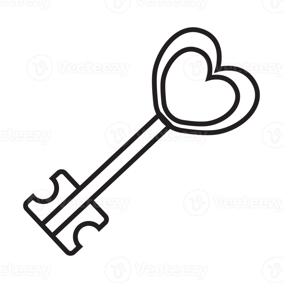 Love key icon transparent background png