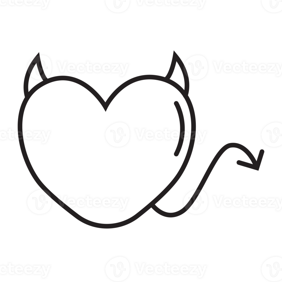 Devil love icon transparent background png