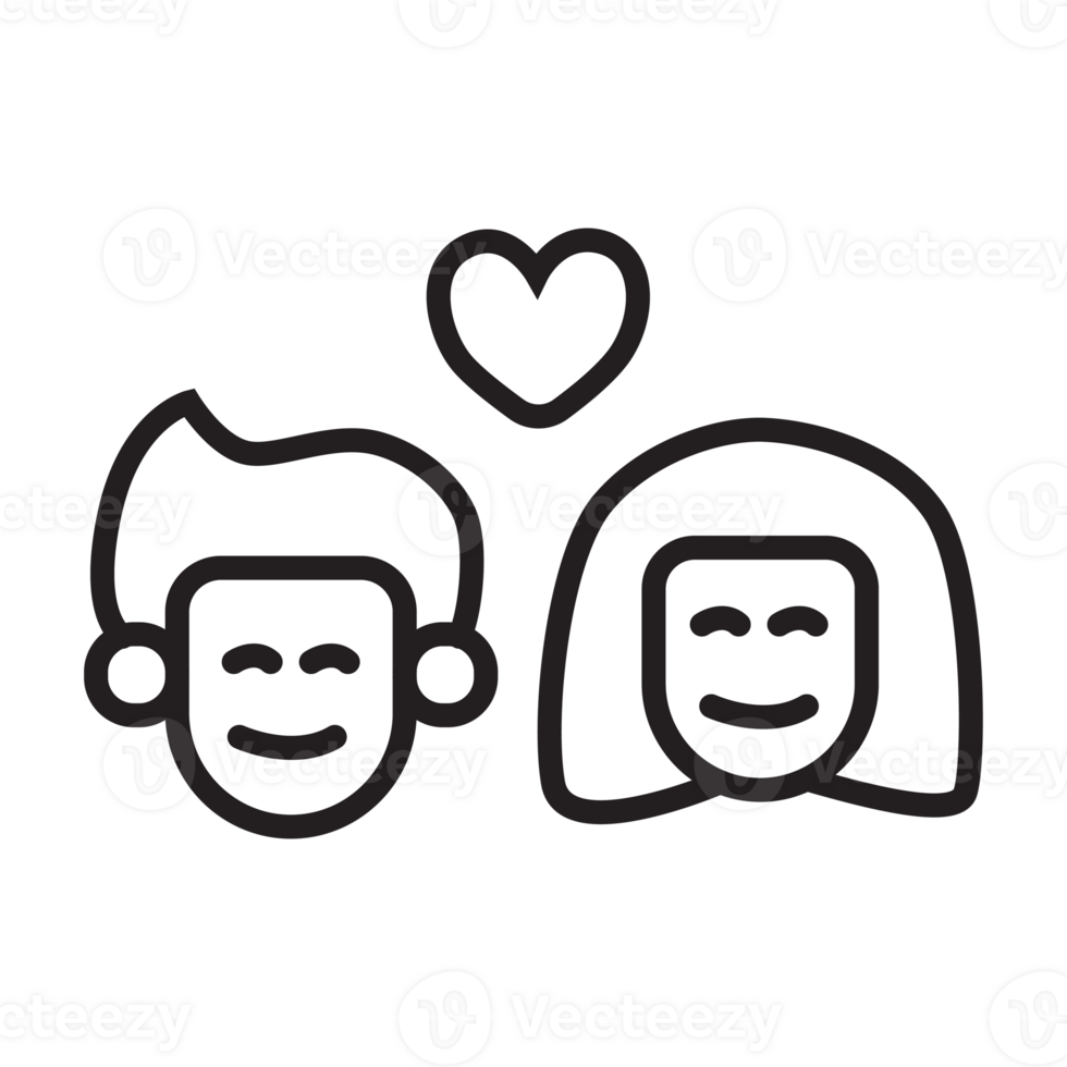 Couple character icon transparent background png