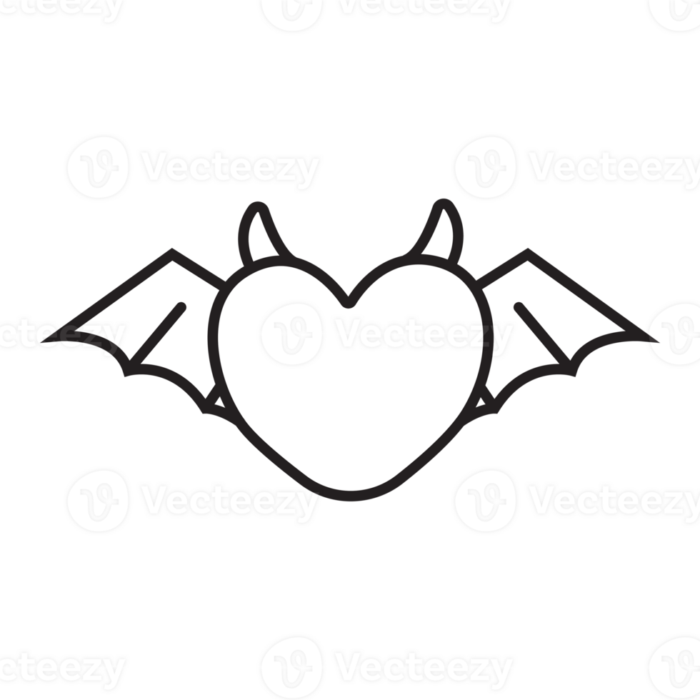 Devil love icon transparent background png