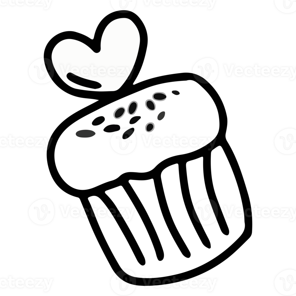 Cupcake love icon transparent background png