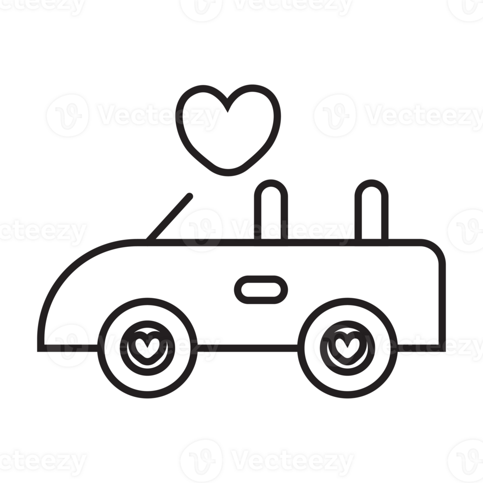 car and love icon transparent background png