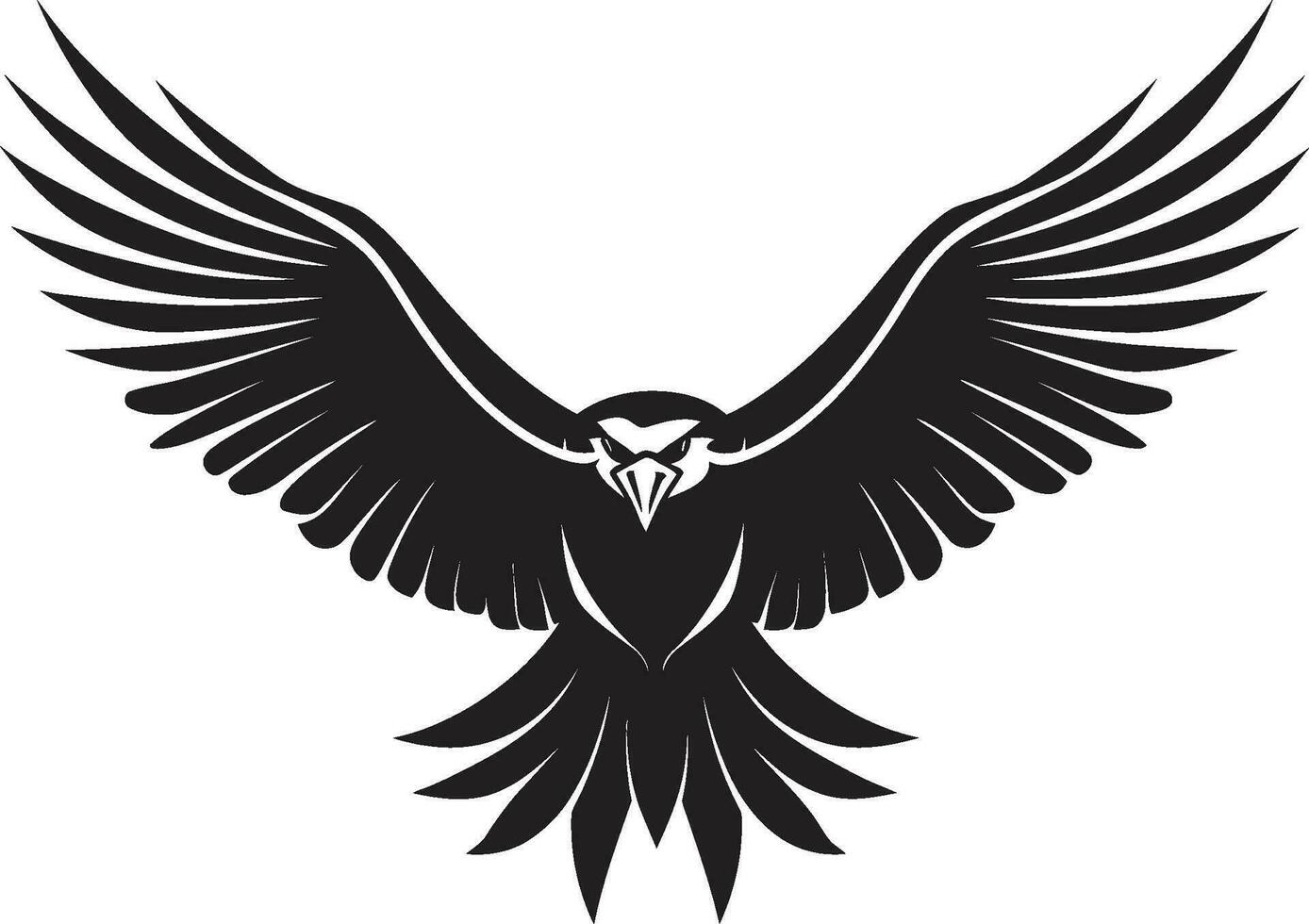 Aerial Sovereignty Black Vector Eagle Dynamic Bird of Prey Eagle Vector Design