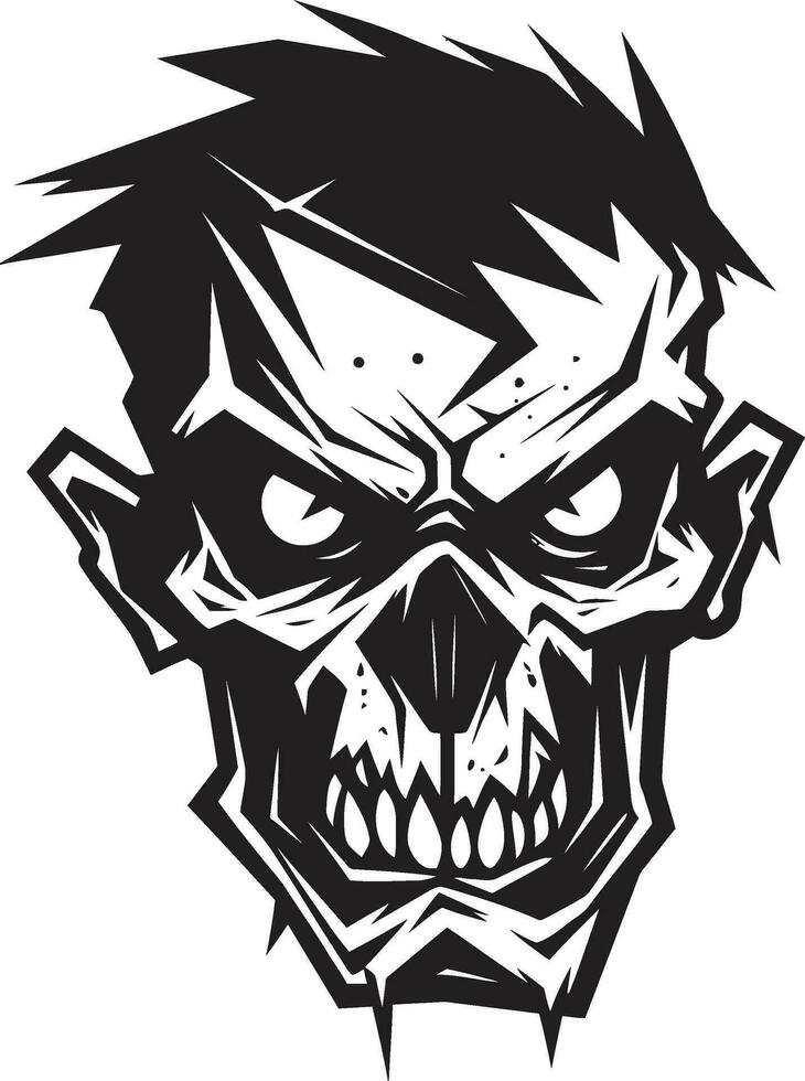 zombi mascota ilustración vector diseño macabro mascota símbolo zombi vector icono