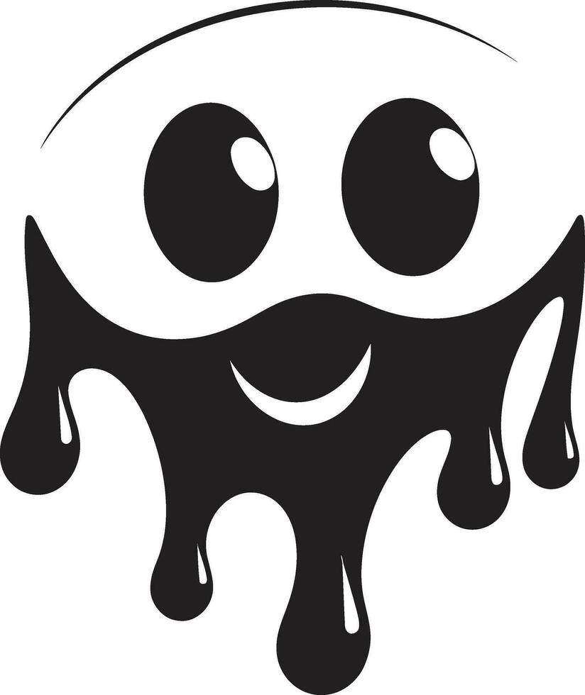 Slimes Dark Secret A Haunting Emblem Ebon Enchantment The Sinister Slime Monster vector