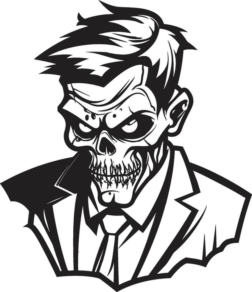 Cadaverous Comrade Zombie Mascot Icon Zombie Crewmate Mascot Vector Graphic