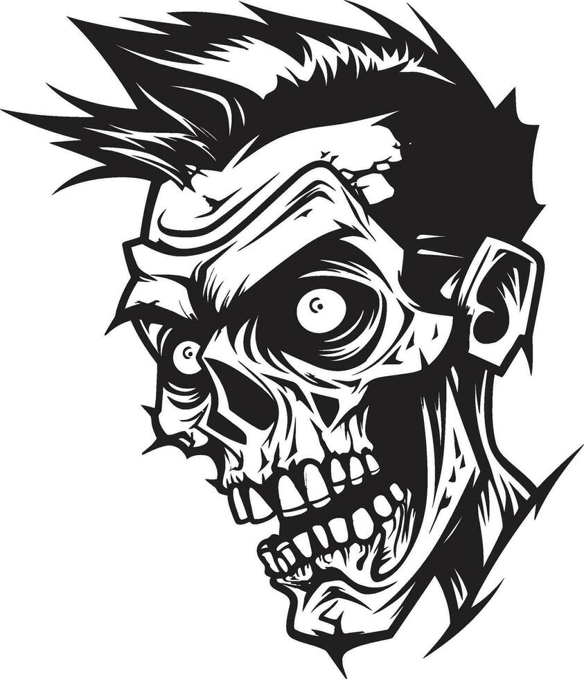 macabro zombi símbolo mascota vector icono zombi icono mascota vector diseño