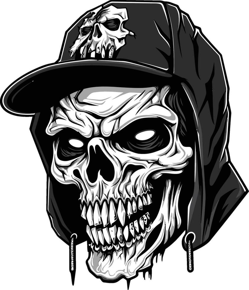 Zombie Hip Hop Resurgence Vector Icon Cadaverous Rap Styles Zombie Hip Hop