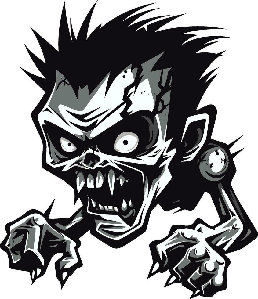 zompales mascota zombi vector espectral espíritu zombi mascota diseño