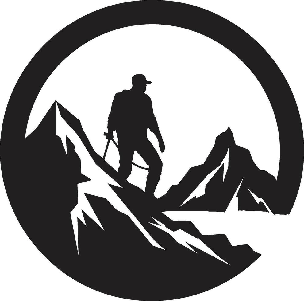 Elevated Ascent Vector Design Outdoor Enthusiast Black Icon