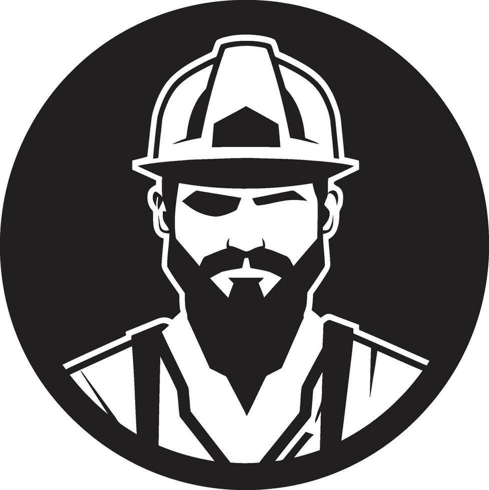 Workers Emblem Vector Builder Icon Constructive Champion Worker Vector