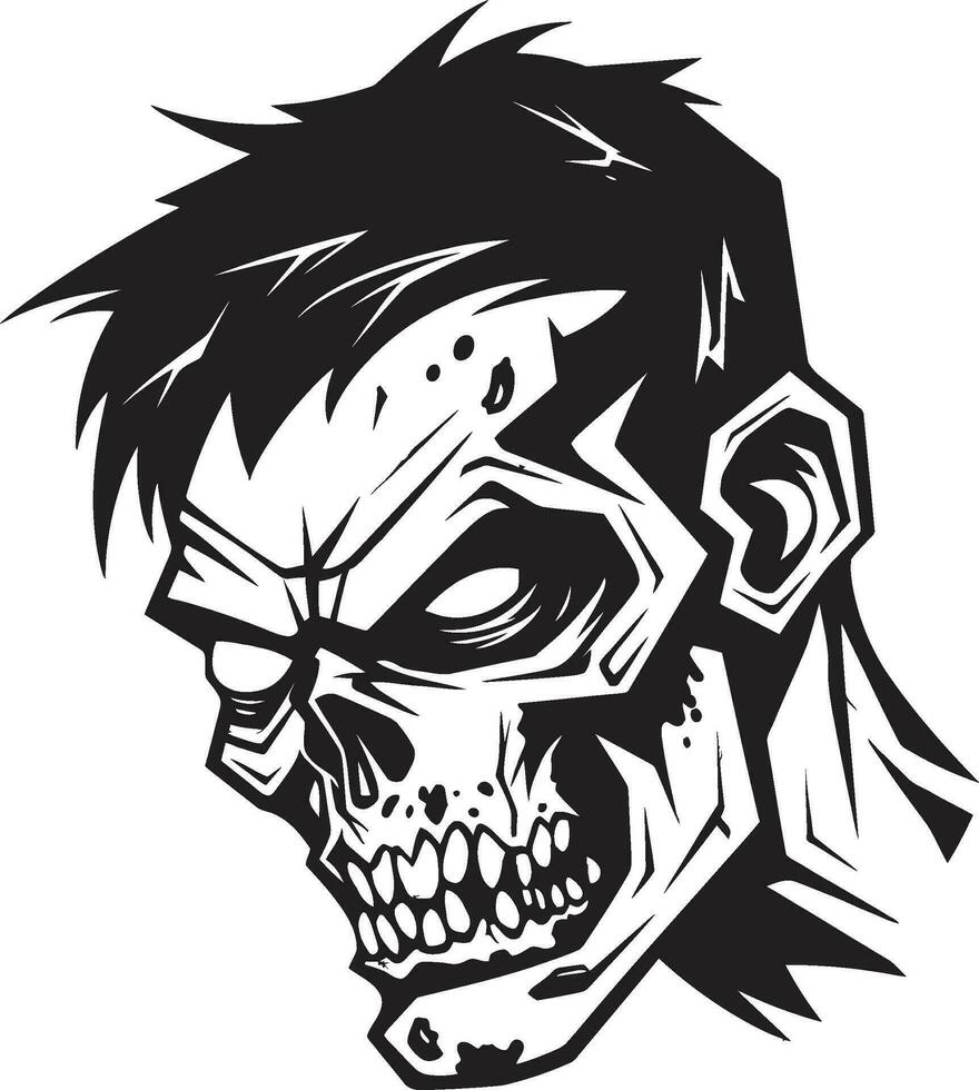 Spectral Spirit Zombie Mascot Icon Undead Buddy Zombie Mascot Graphic vector