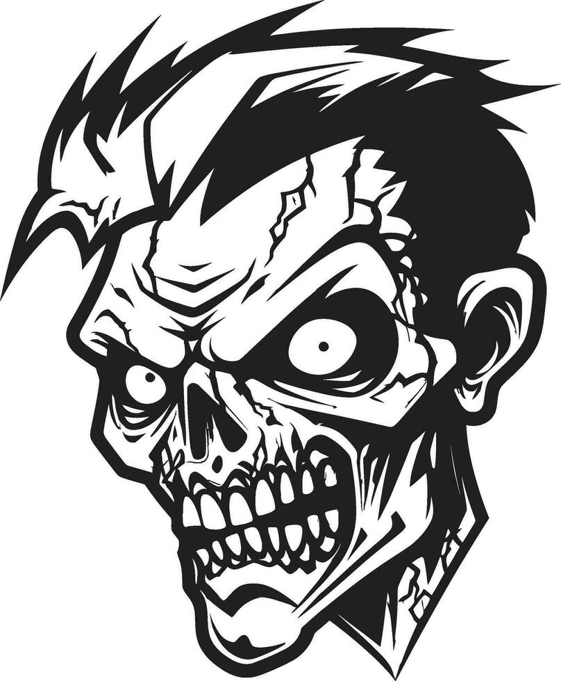 ZomPals Zombie Mascot Design Spectral Spirit Zombie Mascot Icon vector