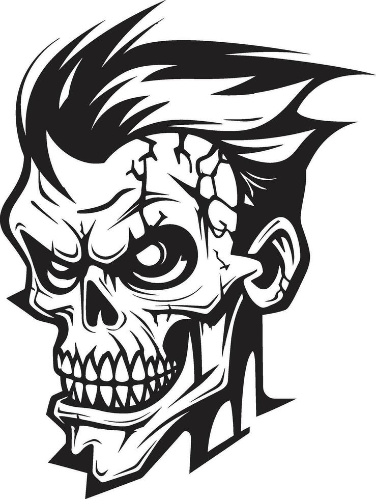 Ghastly Sidekick Zombie Mascot Zombie Buddy Mascot Vector