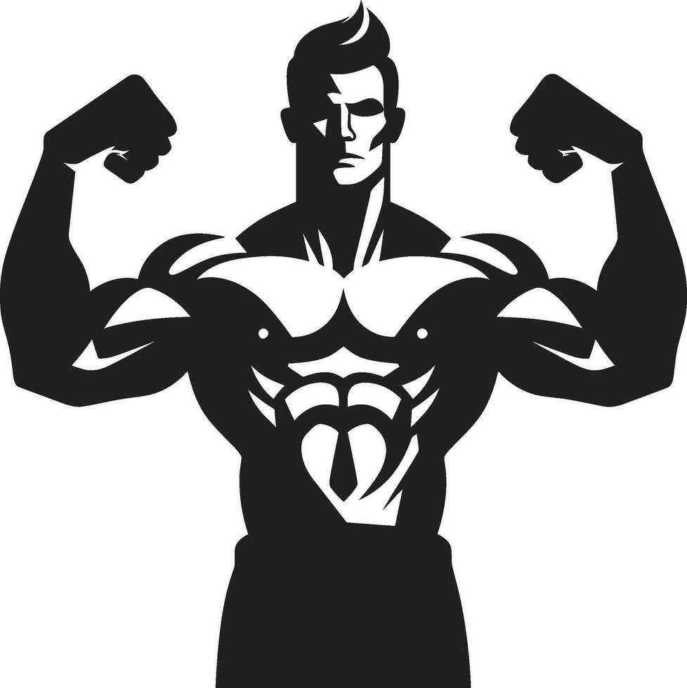 Defined Muscles Vector Icons for Fitness and Bodybuilding Flex Appeal Exercise Vector Designs for Bodybuilding Icons