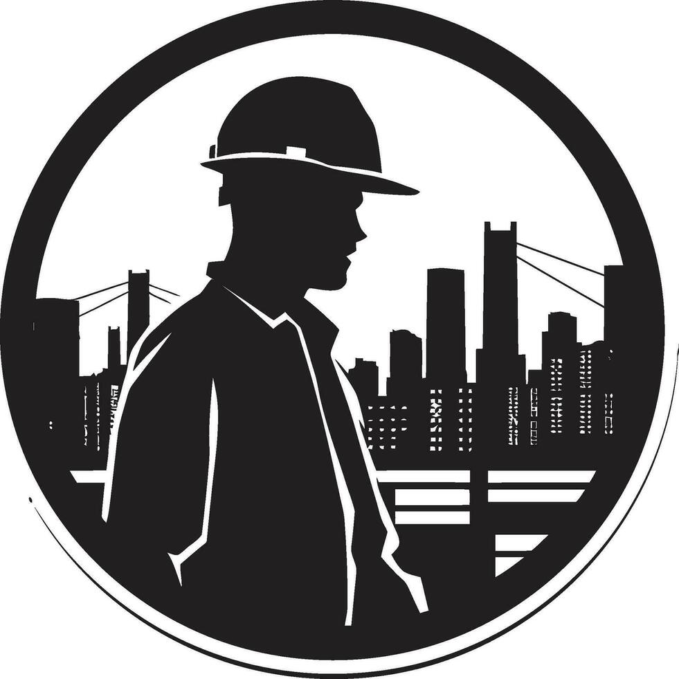 Constructive Character Construction Icon Construction Captain Worker Vector