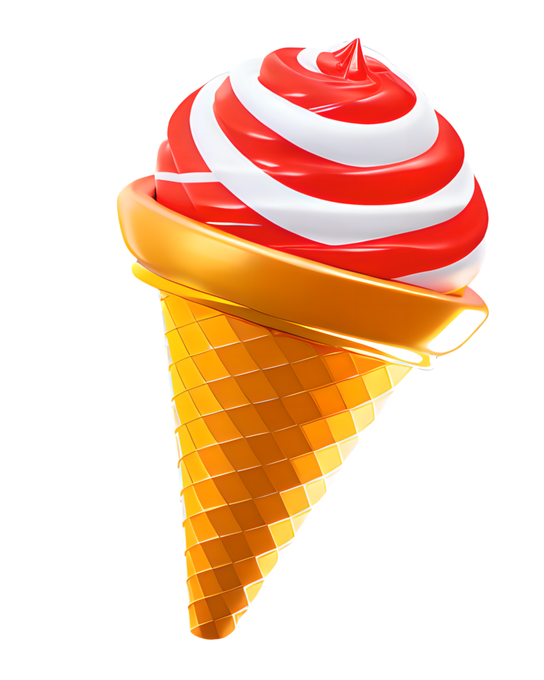 3D Illustration of Ice Cream png