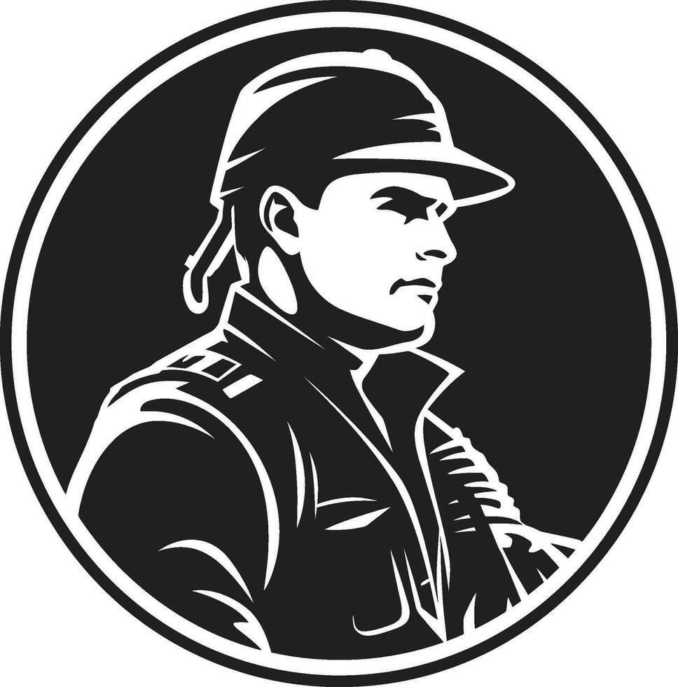 Lineman Profile Black Vector Icon Electrician Worker Vector Design