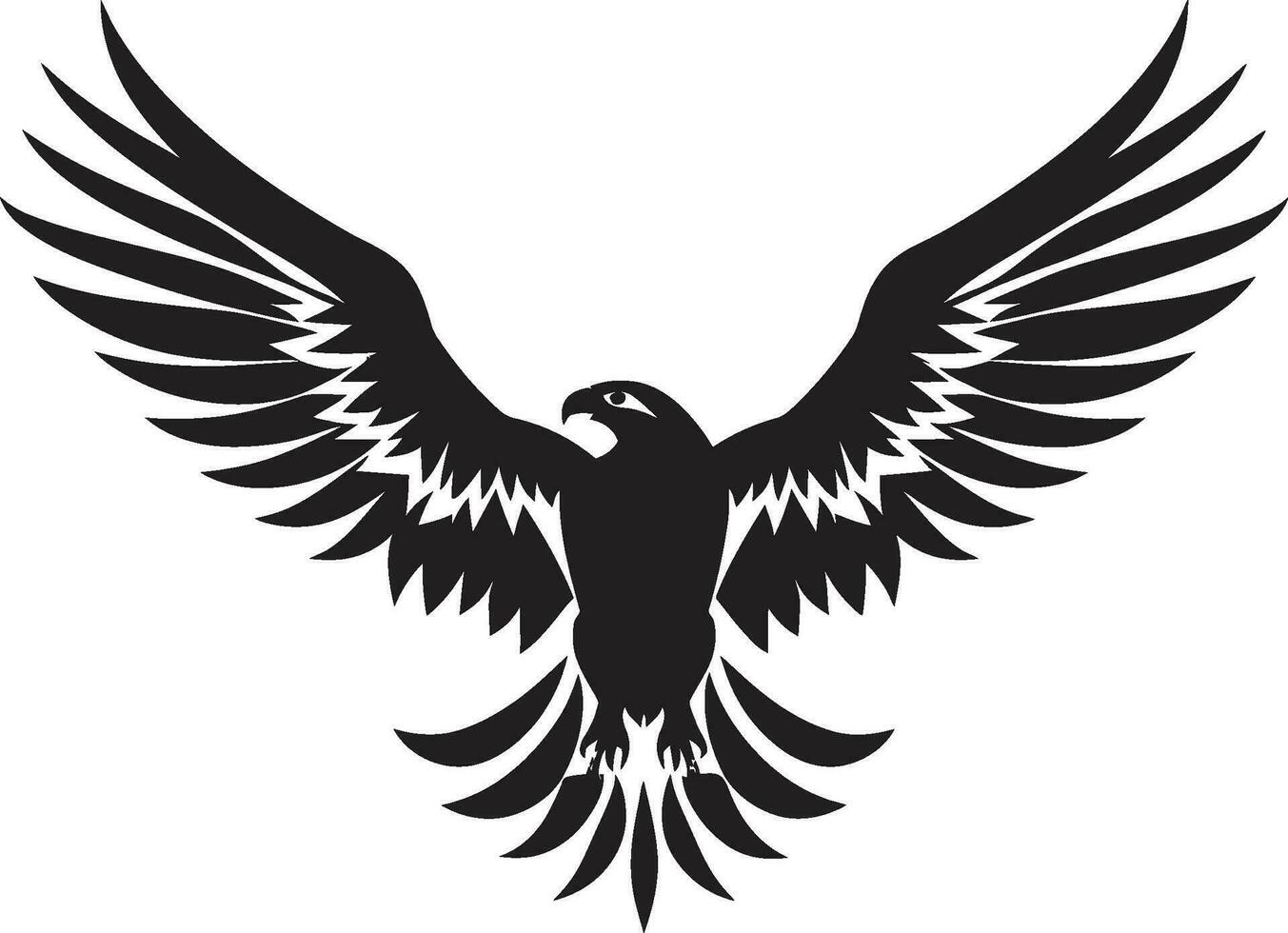Fierce Avian Majesty Vector Eagle Design Regal Predator Profile Black Vector Eagle